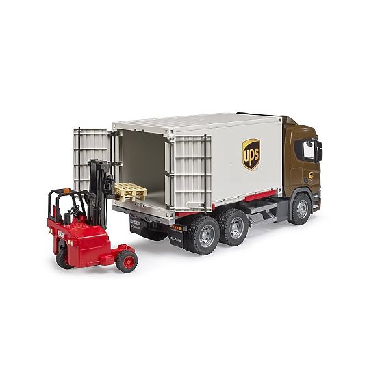 Bruder Logistyczny pojazd Scania UPS z wózkiem widłowym