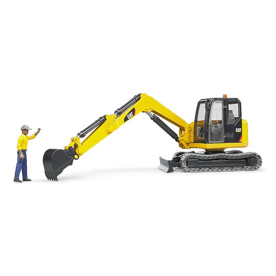 Bruder Minikoparka CAT z figurką