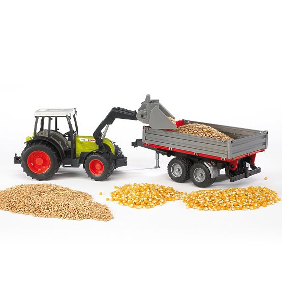 Bruder Traktor CLAAS Nectis 267F z ładowaczem i przyczepą