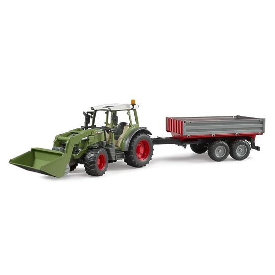 Bruder Traktor Fendt Vario 211 z ładowaczem czołowym i przyczepą wywrotką