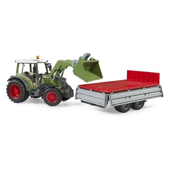 Bruder Traktor Fendt Vario 211 z ładowaczem czołowym i przyczepą wywrotką
