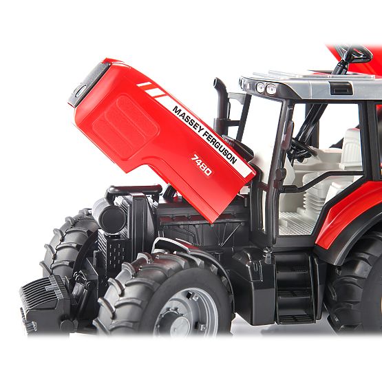 Bruder Traktor MASSEY FERGUSON z wywrotką czerwony