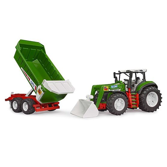 Bruder Traktor ROADMAX z ładowaczem czołowym i przyczepą