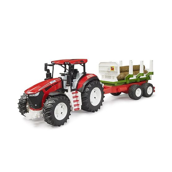 Bruder Traktor ROADMAX z przyczepą do drewna i kłodami