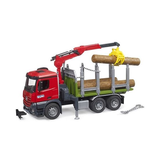 Bruder Transporter do drewna z hydraulicznym ramieniem MB Arocs
