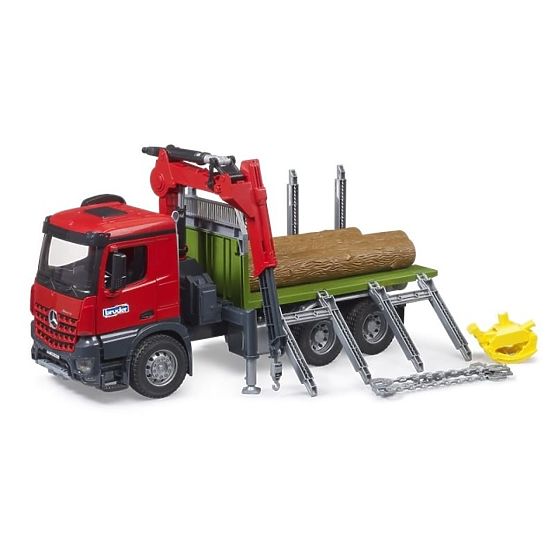 Bruder Transporter do drewna z hydraulicznym ramieniem MB Arocs
