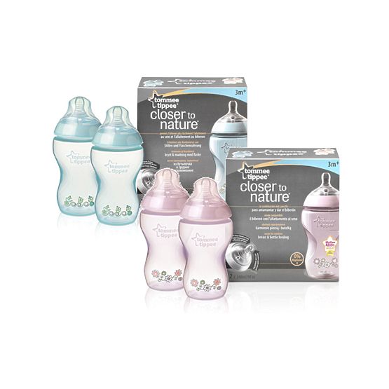 Butelka dekorowana dla niemowląt C2N, 2szt., 340ml, 3+m