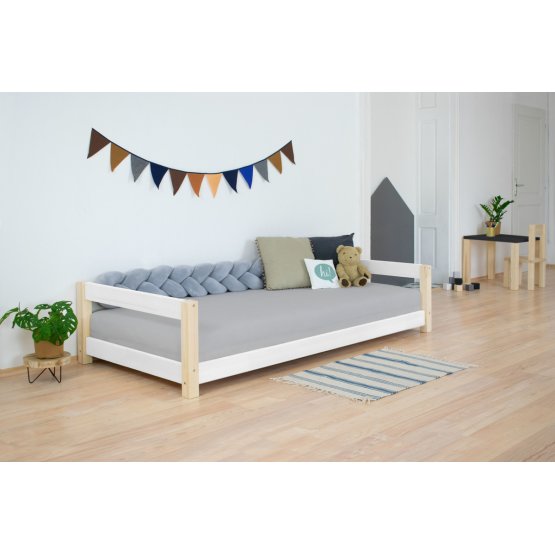 Drewniane łóżko dziecięce z dwoma zagłówkami KIDDY - scandi