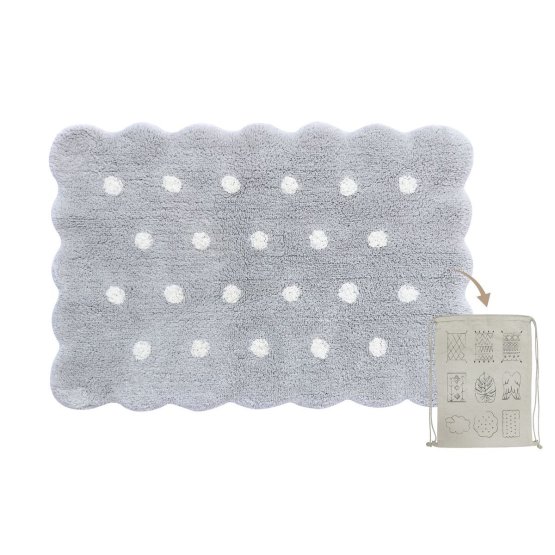 Mini dywanik dziecięcy - Mini Biscuit Pearl Grey