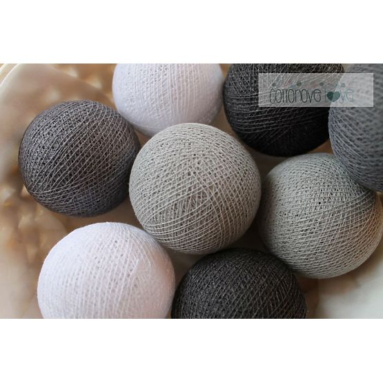 Cotton balls - grafitowe