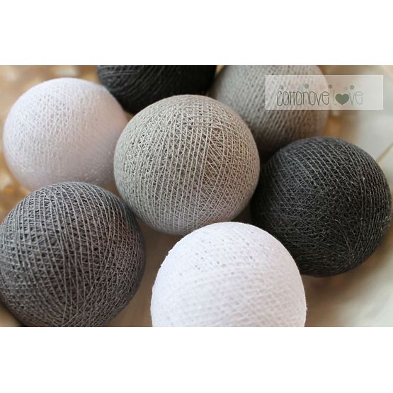 Cotton balls - grafitowe