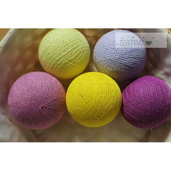 Cotton balls - krokusowe