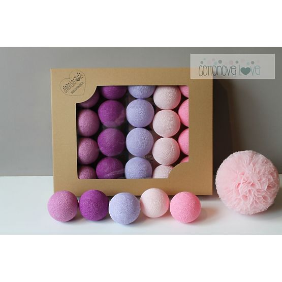 Cotton balls - light berry