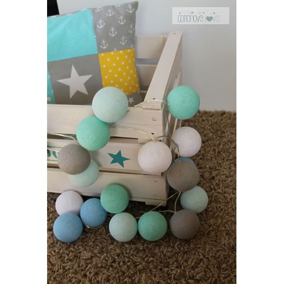 Cotton balls - Mint pastel