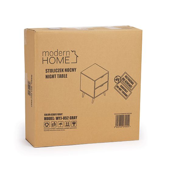 Czarny stolik nocny NORLA