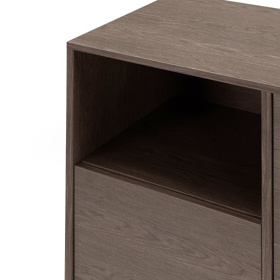 Czterodrzwiowa komoda Kanso, Dąb Baltic Storm