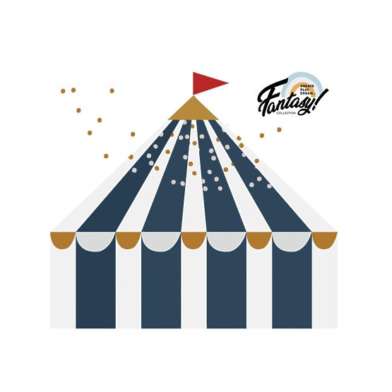 Dekoracja do ściana DEKORNIK Cyrk - ciemno niebieska