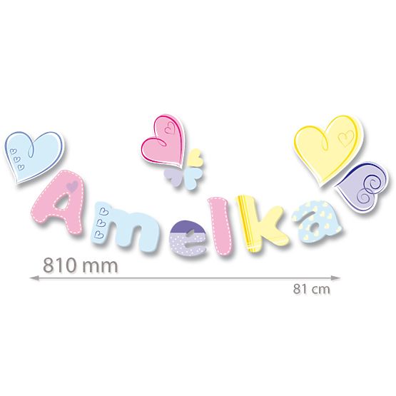 Dekoracja do ściana Listy - pastel serce