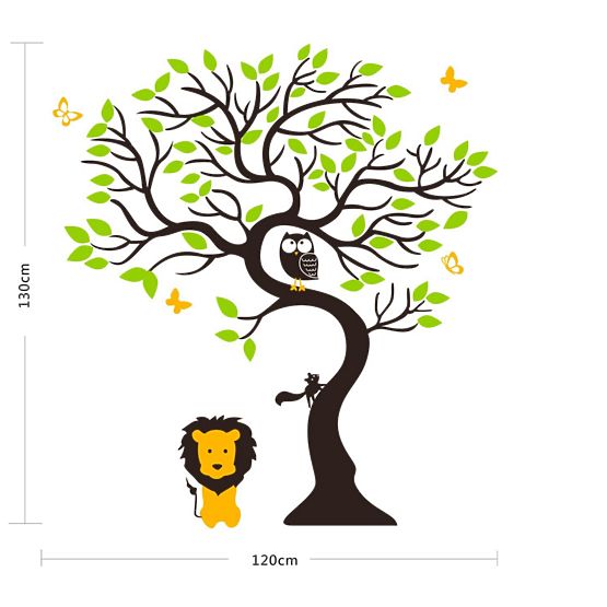 Dekoracja na ścianę - Drzewo i lew