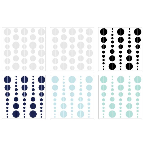 Dekoracja ścienna DEKORNIK - Półksiężyce niebieskie