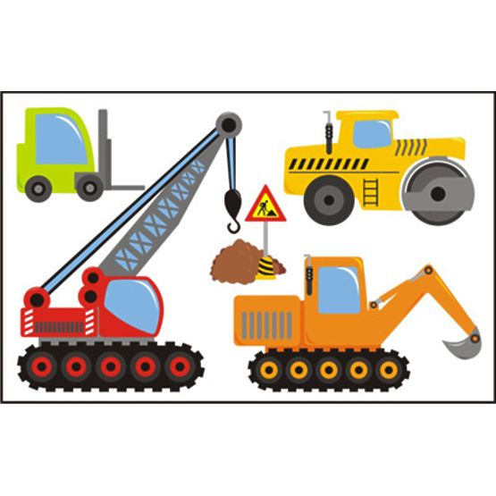 Dekoracje na ścianę AUTA budowa