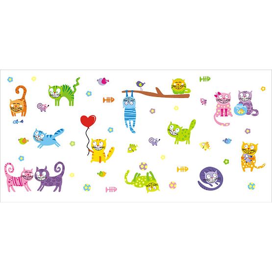 Dekoracje na ścianę FUNNY CATS