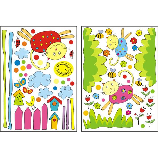 Dekoracje na ścianę Koty