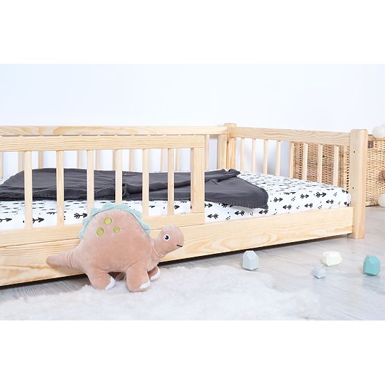 Niskie łóżko dziecięce Montessori Ourbaby - naturalne