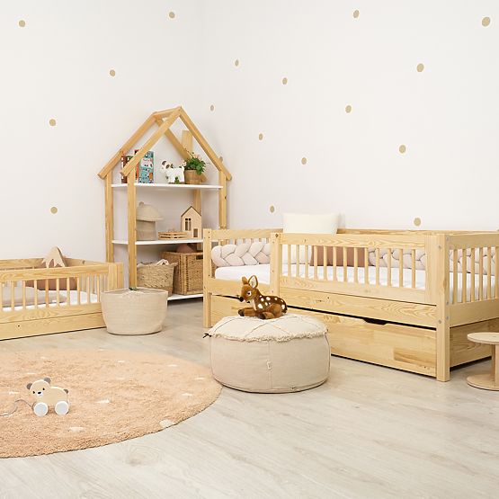 Łóżko dziecięce Teddy Plus - naturalne