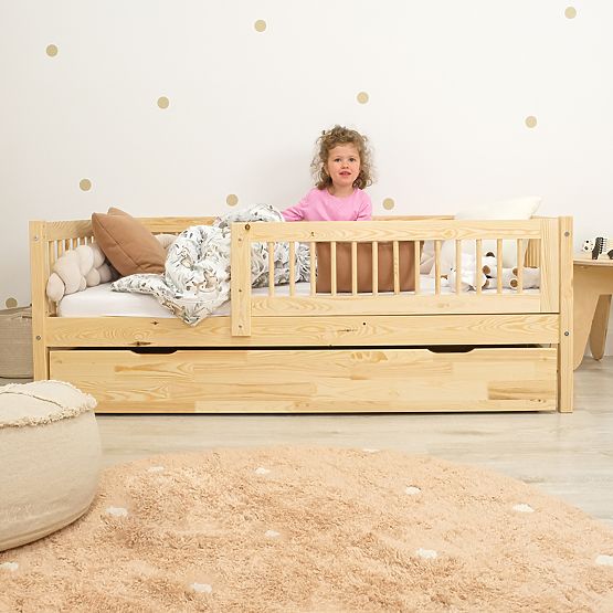 Łóżko dziecięce Teddy Plus - naturalne