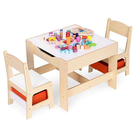 Zestaw mebli dziecięcych stół + 2 krzesła z tablicą ECOTOYS