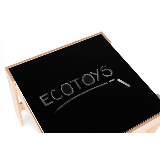 Zestaw mebli dziecięcych stół + 2 krzesła z tablicą ECOTOYS