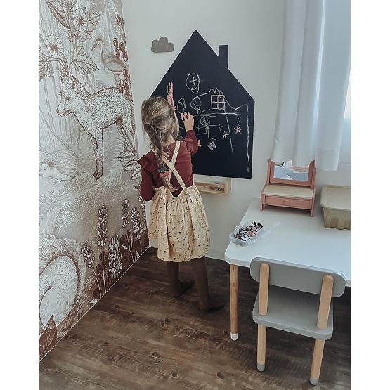 Domek tablicowy z kominem 100cm