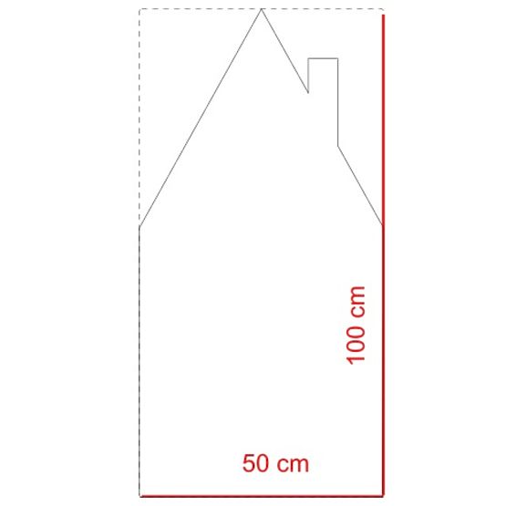 Domek tablicowy z kominem 100cm
