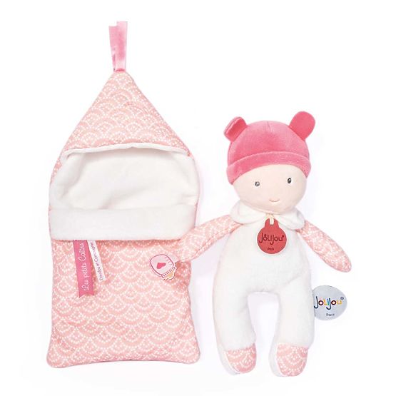 Doudou Jolijou Niemowlę w otulaczu 20 cm