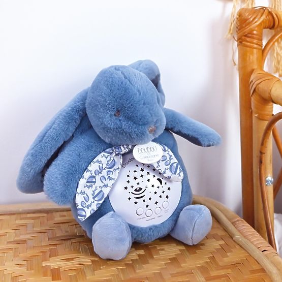 Doudou Pozytywka z projekcją Króliczek niebieski