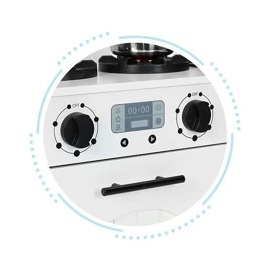 Drewniana kuchnia dla dzieci piekarnik palniki kuchenka mikrofalowa akcesoria ECOTOYS