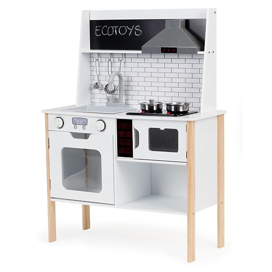 Drewniana kuchnia dla dzieci + dźwięki i światełka ECOTOYS