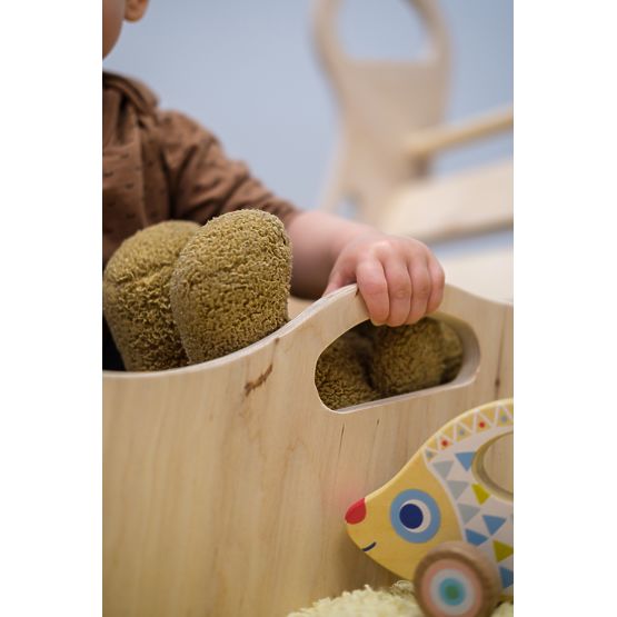 Drewniana huśtawka montessori - naturalna