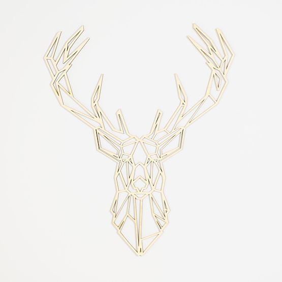 Drewniany obraz geometryczny - Jeleń 2 - różne kolory