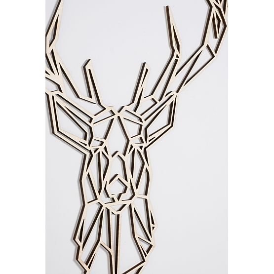 Drewniany obraz geometryczny - Jeleń 2 - różne kolory Kolor: naturalny