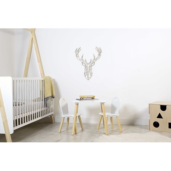 Drewniany obraz geometryczny - Jeleń 2 - różne kolory Kolor: naturalny