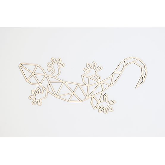 Drewniany obraz geometryczny - Jaszczurka - różne kolory Kolor: naturalny