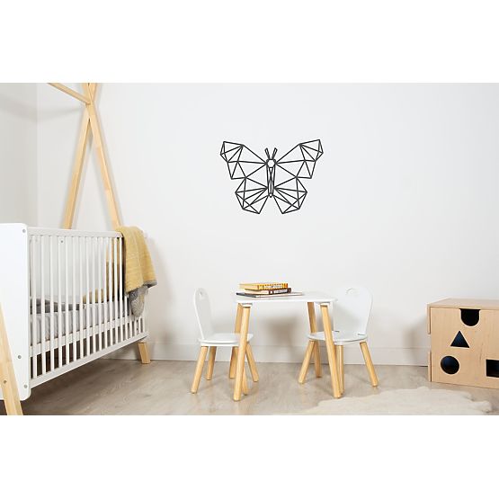 Drewniany obraz geometryczny - Motyl - różne kolory Kolor: czarny