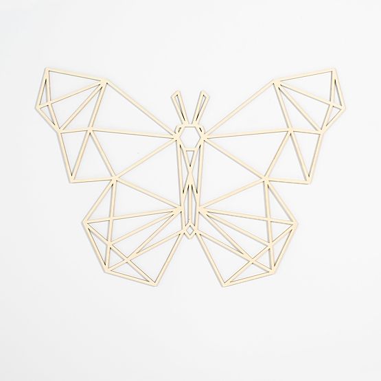 Drewniany obraz geometryczny - Motyl - różne kolory Kolor: naturalny