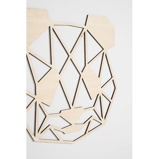 Drewniany obraz geometryczny - Panda - różne kolory Kolor: naturalny