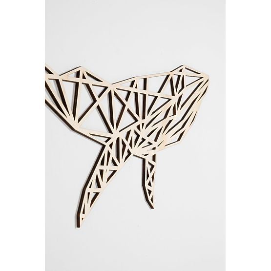 Drewniany obraz geometryczny - Wieloryb - różne kolory Kolor: naturalny