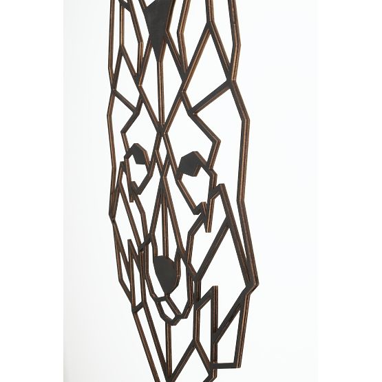 Drewniany obraz geometryczny - Wilk - różne kolory