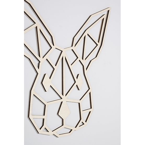 Drewniany obraz geometryczny - Zając - różne kolory Kolor: naturalny