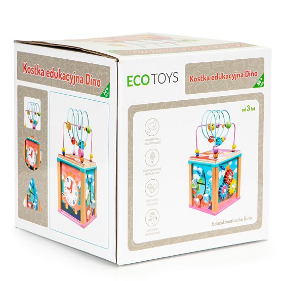 Drewniana edukacyjna kostka, sorter mula ECOTOYS